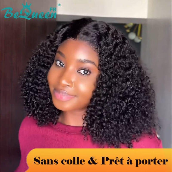 BeQueen “Paula” Custom Wigs Glueless Bob Curly wave Ready to Wear with Lace 13x4