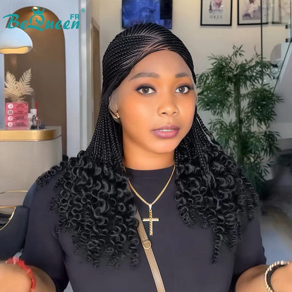 BeQueen "Tesi" Perücke mit langer frontalem Haarflechte aus Lace und Haarschmuck