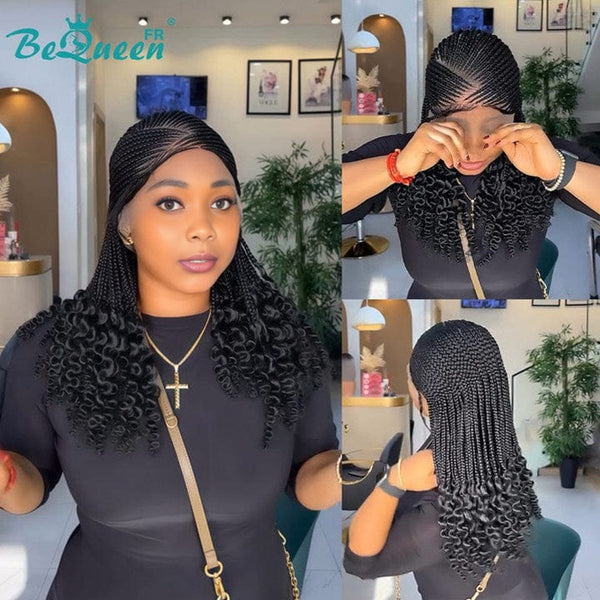 BeQueen "Tesi" Perücke mit langer frontalem Haarflechte aus Lace und Haarschmuck