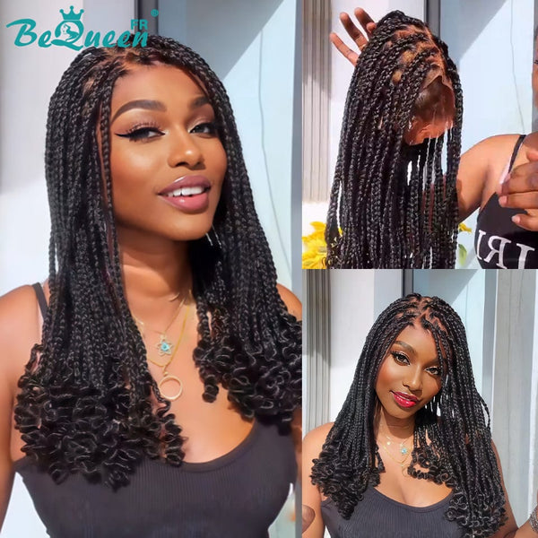 BeQueen “Pefuge" Perruque avec Tresse longue avec lace pleine style 5