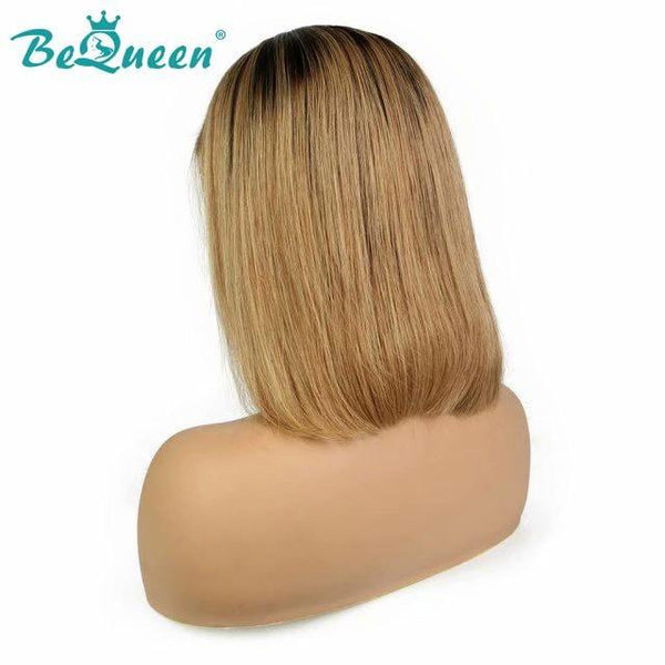 BeQueen Perruque Bob à Dentelle frontale  Brun Blond et Noir Petit Prix FOU