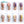 BeQueen Peluca Bob Cabello Rizado con Frontal de Encaje 13x4 de Color Personalizado Mix Rainbow 