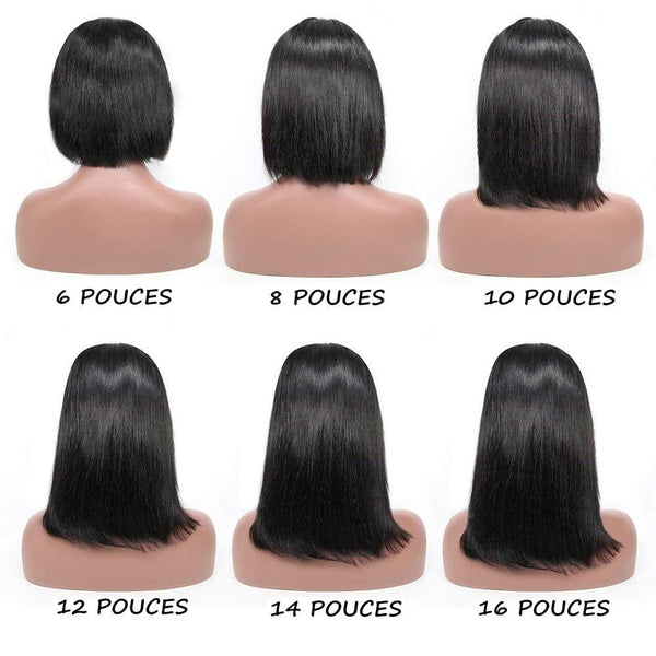 BeQueen Straight Asymmetrical Bob Closure Wig