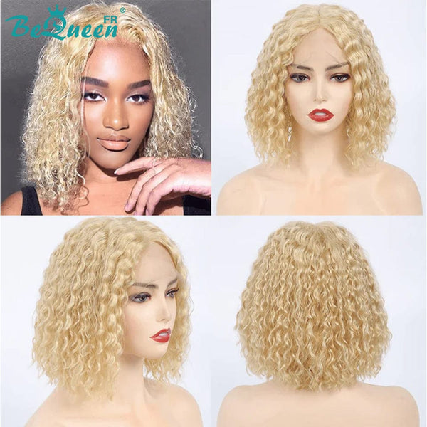 BeQueen Bob Deep Wave 13x4 Lace Front Perücke in der blonden Farbe #613 