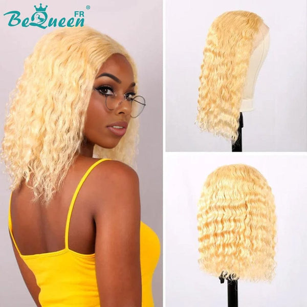 BeQueen Bob Deep Wave 13x4 Lace Front Perücke in der blonden Farbe #613 