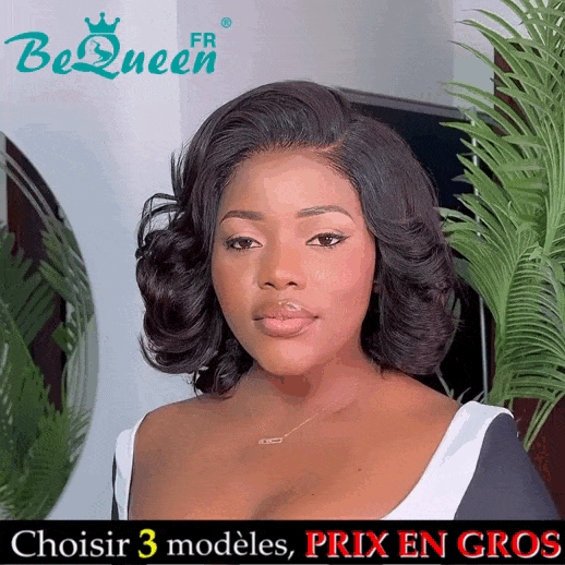 BeQueen Perruque Bob "Sheila" en Frontale Prix En Gros