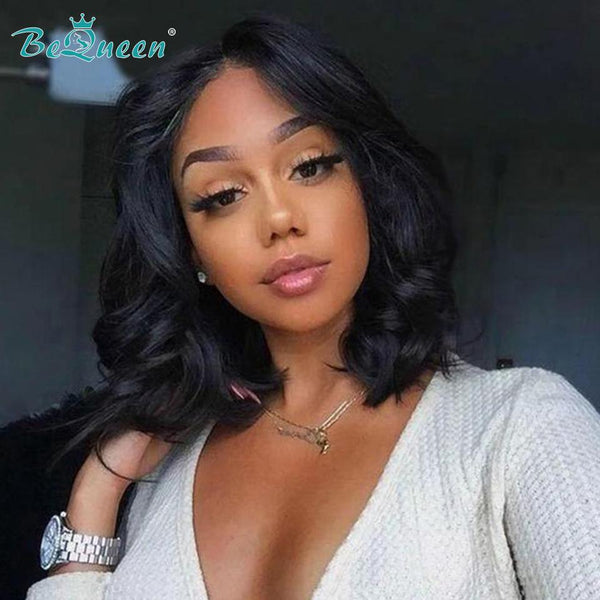 BeQueen Bob „Vivien“ Body Wave Lace Perücke T-Teil 13x1x6 