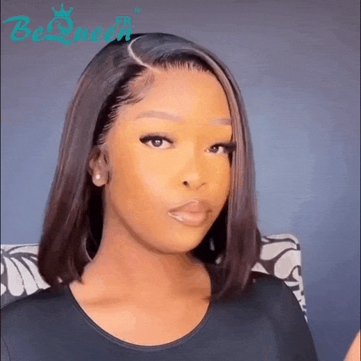 BeQueen Perruque "Bonnie" couleur Noir et marron en Frontale 13*4