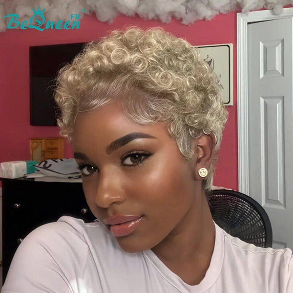 Bequeen Perücke „Chioma“ Pixie Blond lockig ohne Kleber Ready-to-wear
