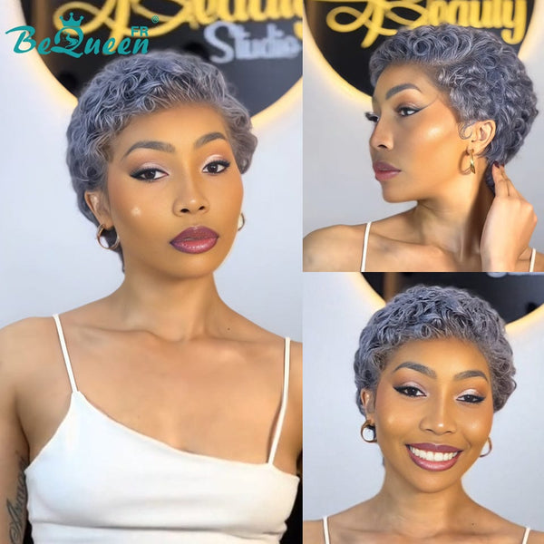 Bequeen "Chioma" Black Curly Glueless Pixie Wig – Ready to Wear