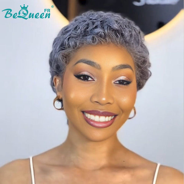 Bequeen "Chioma" Black Curly Glueless Pixie Wig – Ready to Wear