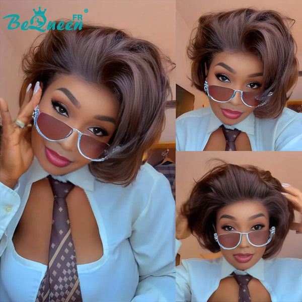 Bequeen Wig "Chris" 300% Density Ready to Wear 100% Human Hair No Glue Needed