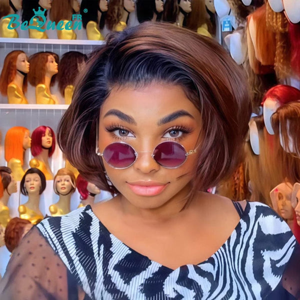 Bequeen Wig "Chris" 300% density Ready to wear 100% human hair glueless with lace closure 4*4 style 2
