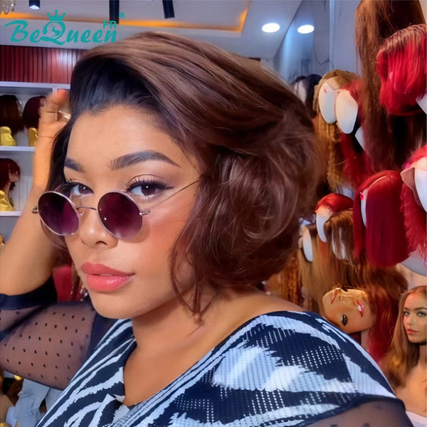 Bequeen Wig "Chris" 300% density Ready to wear 100% human hair glueless with lace closure 4*4 style 2
