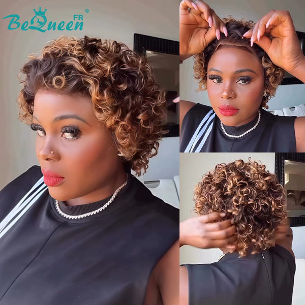 Bequeen Wig “Coco” Pixie black curly glueless Ready to wear
