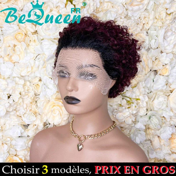 Bequeen Perruque “Coco” Racine Noir et Rouge Bordeaux Prix En Gros