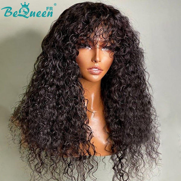 BeQueen "Dawn" Curly Wig with Machine Bangs