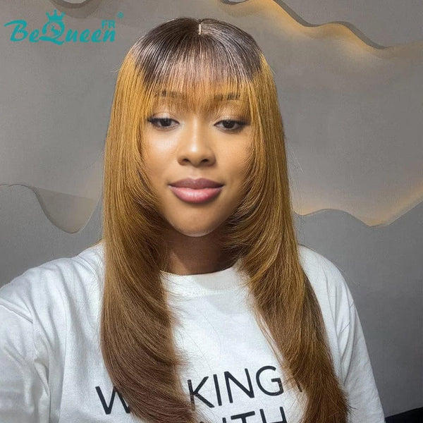 Bequeen Perücke "Julia" Racine Schwarz und Honig 