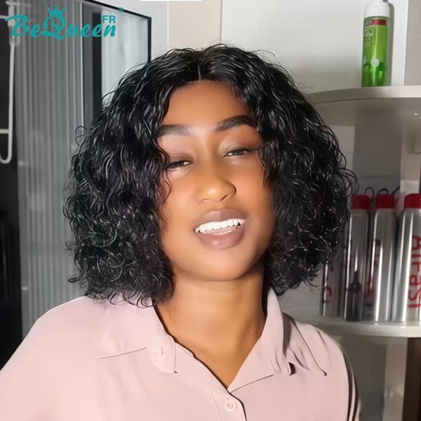 Bequeen Perruque “Pamela” Pixie curly noir Sans colle Closure Lace style 4