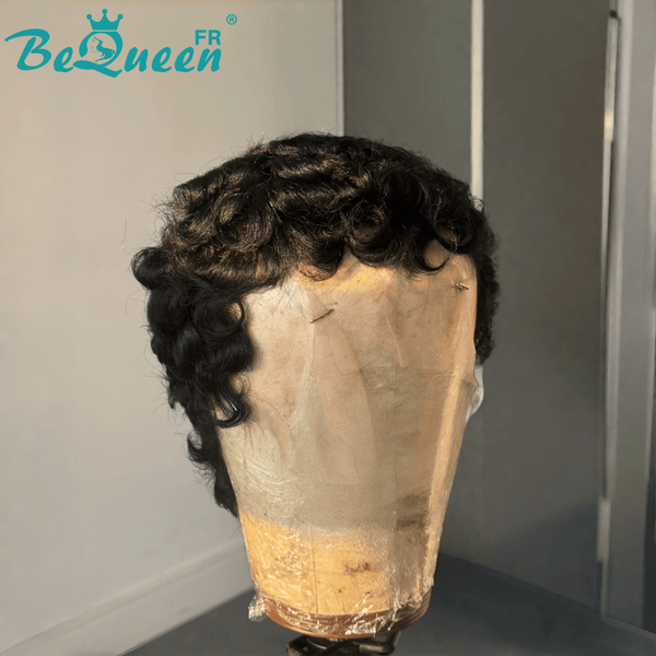 Bequeen Perruque “teyana” Pixie noir curly lace frontale 13*4 pas de raie