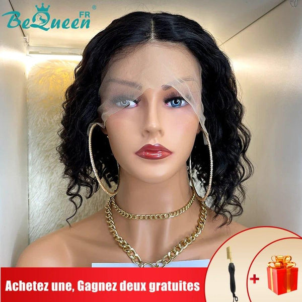 BeQueen "Vera" Bob Lace Wig T Part 13x1x6 Natural Wave