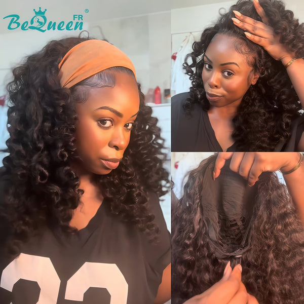 BeQueen Perruque “Vesille” Demi perruque Naturel wave cheveux naturels sans colle