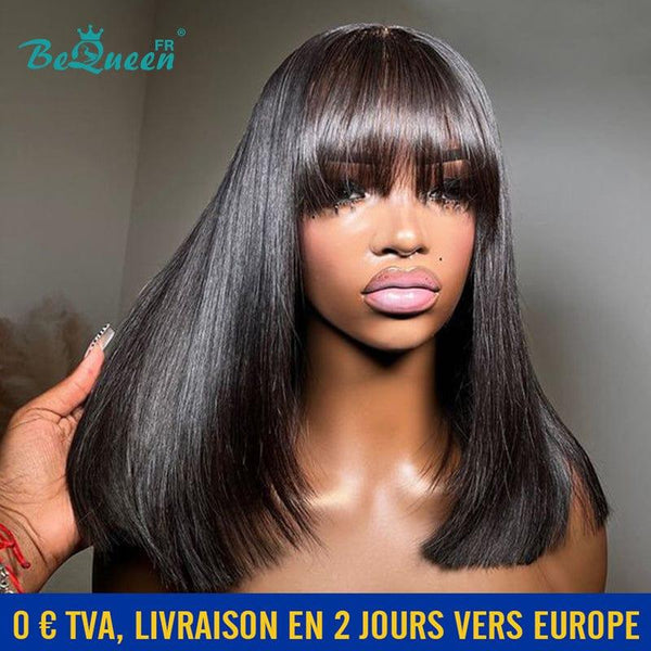 BeQueen Peruca Yumi com franja preta 100% vietnamitas SDD Na França