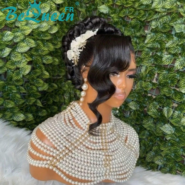 BeQueen “Pilar” Black Wedding Wig Bun with Lace Front 13x4