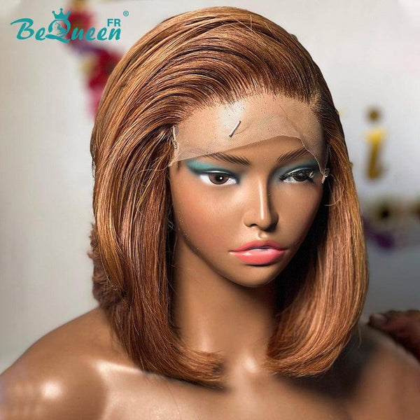 BeQueen "Shea" Bob wig with lace closure body wave brown color