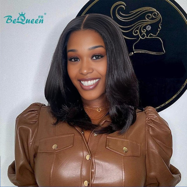 BeQueen "Sonia" Perruque Customisée Bob Lisse 14 pouces Prêt à porter Sans Colle 4X4