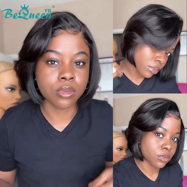 BeQueen "Sonia" Custom Wig Bob Straight Layered Ready to Wear Glueless 13X4 8 inches