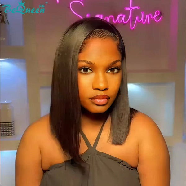 BeQueen "Sonia" Perruque Customisée Bob Lisse Prêt à porter Sans Colle 13X4 SDD 100% vietnamiens donné par 1 personne style 2