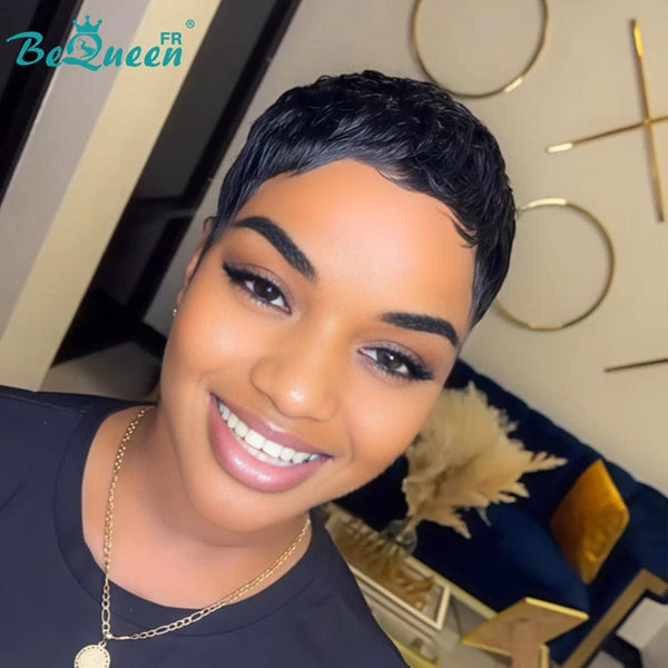 BeQueen  "suey" Perruques Pixie Lisse Courte à la machine style 7