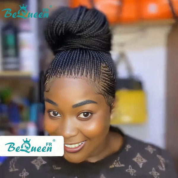 BeQueen „Teese“ Perücke mit langem Zopf und Frontalspitze 