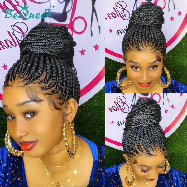 BeQueen “Thata" Perruque avec Tresse longue lace pleine sans colle