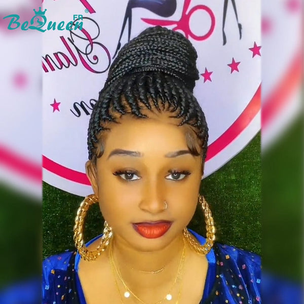 BeQueen “Thata" Perruque avec Tresse longue lace pleine sans colle