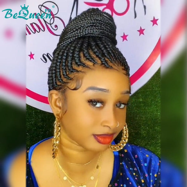 BeQueen “Thata" Perruque avec Tresse longue lace pleine sans colle