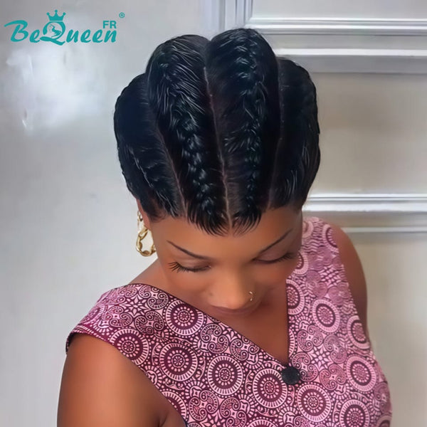 BeQueen “Trise" Perruque avec Tresse longue avec frontale lace  16 pouces