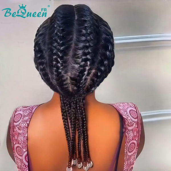 BeQueen “Trise" Perruque avec Tresse longue avec frontale lace  16 pouces