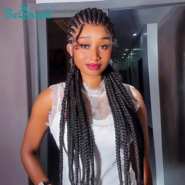 BeQueen "Tesi" Peruca com Trança frontal longa em renda com acessórios para cabelo