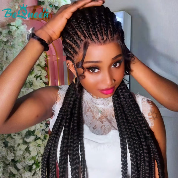 BeQueen "Tesi" Peruca com Trança frontal longa em renda com acessórios para cabelo