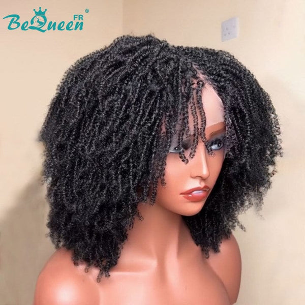 BeQueen “Unelle" Peruca pixie com trança twist sem laço/laço cheio sem cola