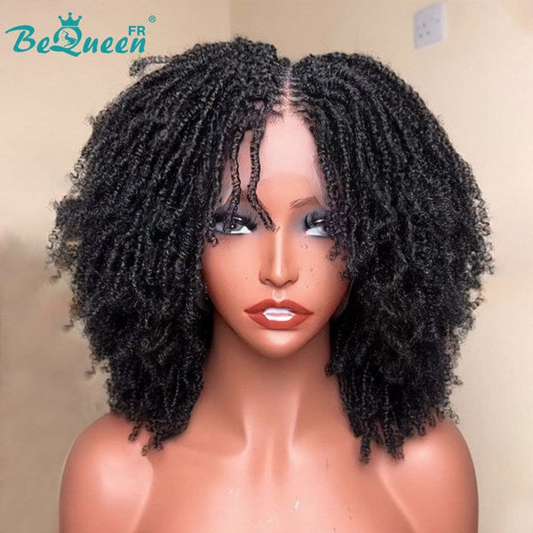 BeQueen “Unelle" Peruca pixie com trança twist sem laço/laço cheio sem cola