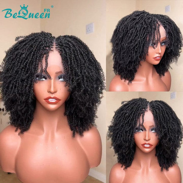 BeQueen “Unelle" Peruca pixie com trança twist sem laço/laço cheio sem cola