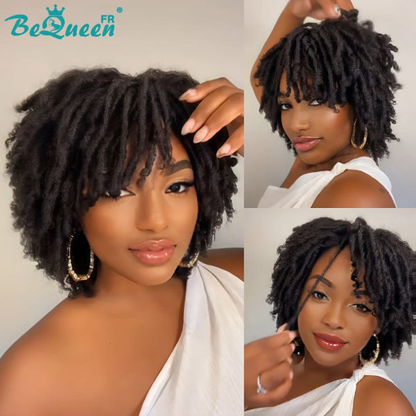 BeQueen "Unelle" Peluca pixie con trenza twist sin encaje / encaje completo sin pegamento.