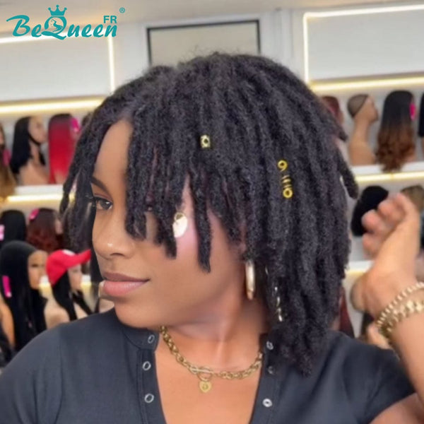 BeQueen “Unelle" Perruque pixie avec Tresse twist lace pleine sans colle style 4