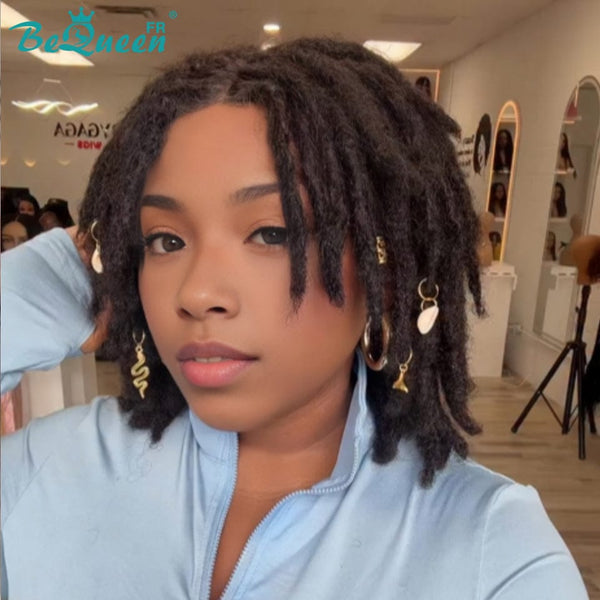 BeQueen “Unelle" Perruque pixie avec Tresse twist lace pleine sans colle style 4