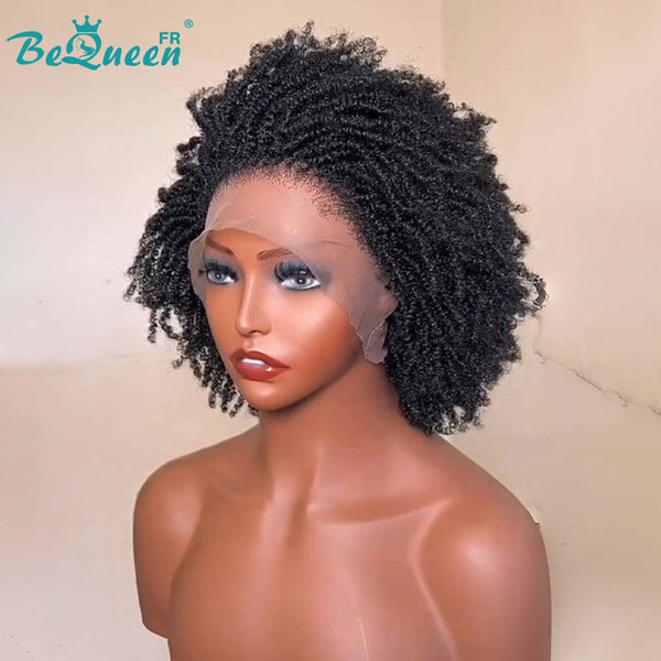 BeQueen “Unelle" Perruque pixie avec Tresse twist sans lace/lace pleine sans colle