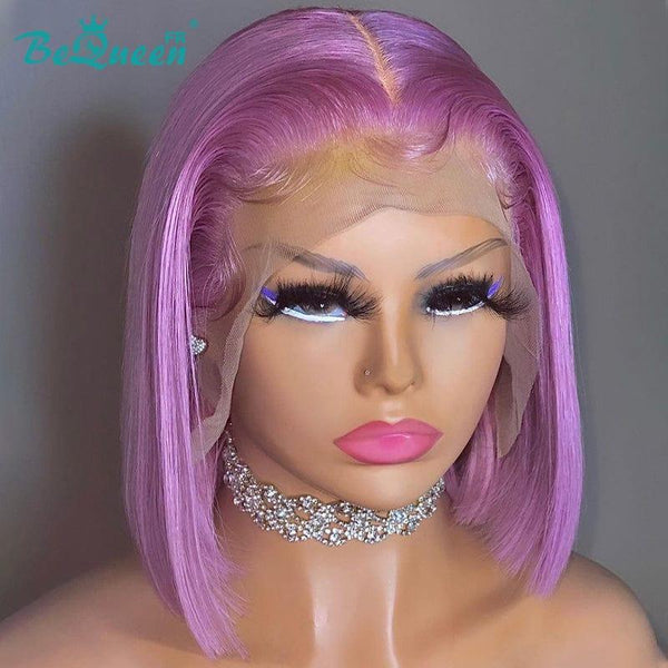 BeQueen “Viveka" Perruque Bob Lisse Violet en Frontale