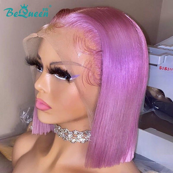 BeQueen “Viveka" Perruque Bob Lisse Violet en Frontale